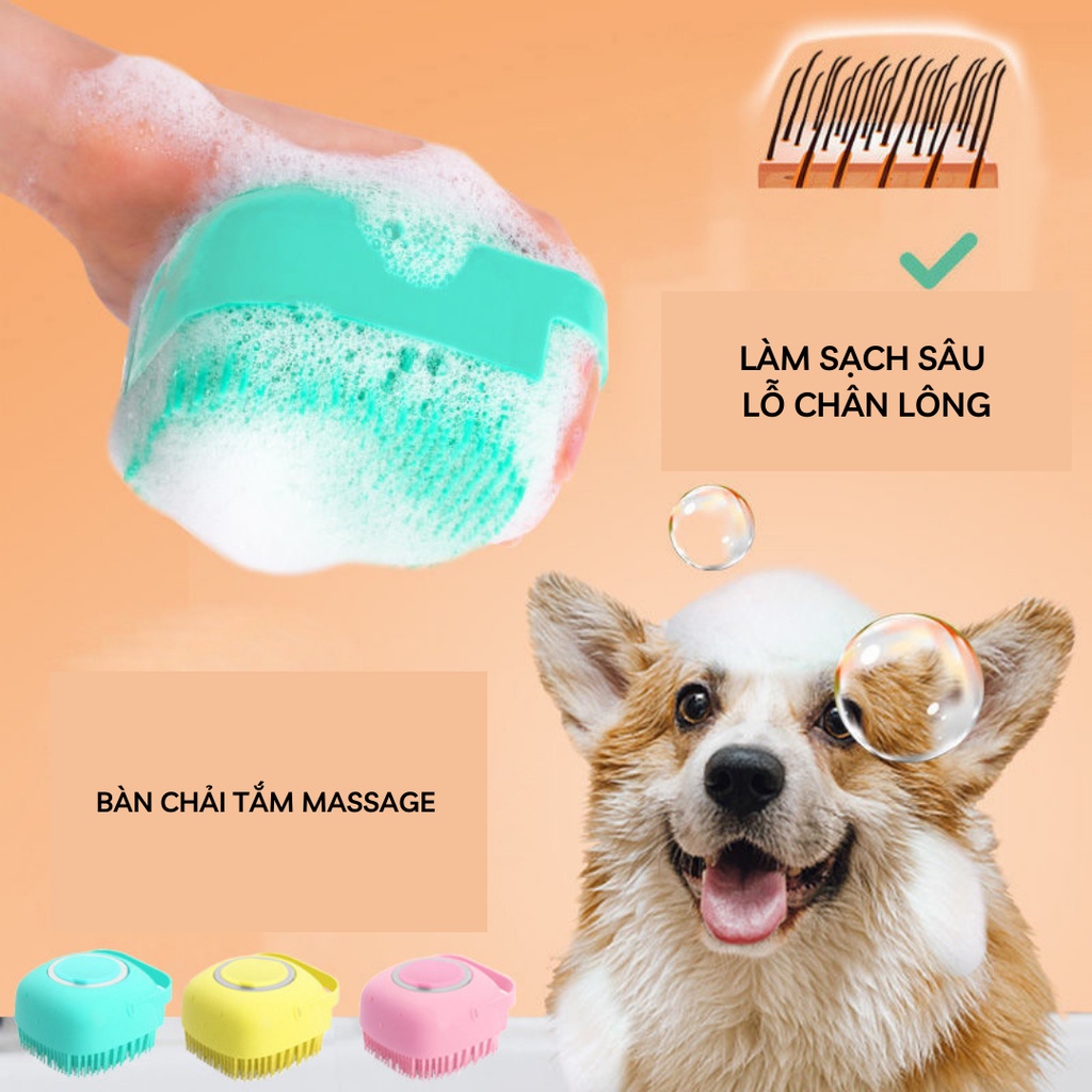 Bông Tắm Silicon MASTERCARE Dành Cho Chó Mèo Bàn Chải Tắm Thú Cưng Cao Cấp Mềm Mại TIện Lợi Dễ Sử Dụng