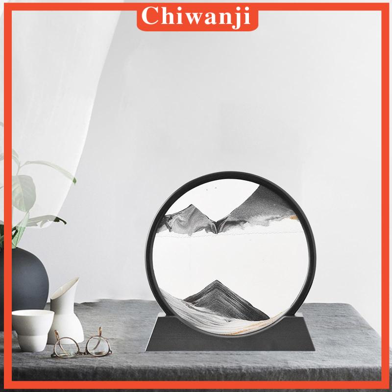 [Chiwanji] Tranh Cát Chuyển Cát Tròn Mặt Kính Trang Trí Cho Trẻ Em Và Người Lớn