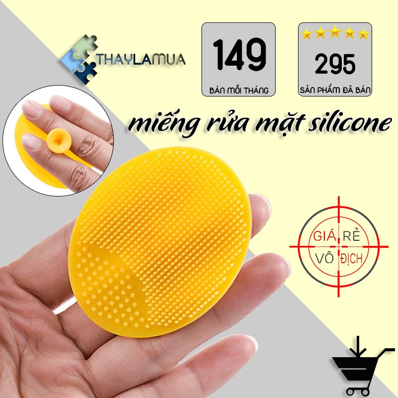 Miếng rửa mặt silicon gai mềm mại hình oval (RMO02)