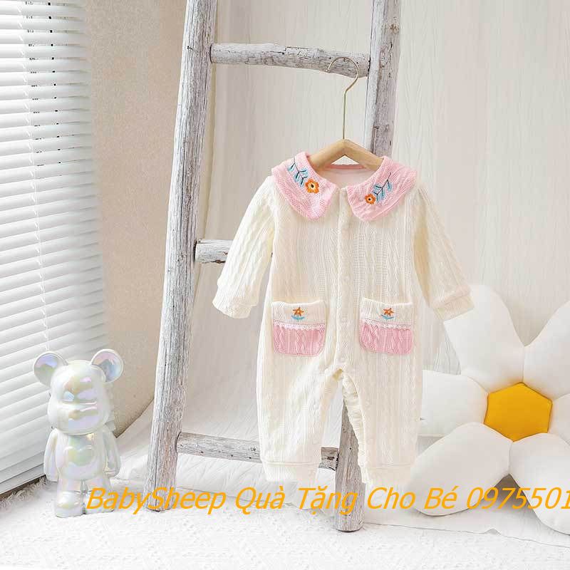 Body len liền thân cho bé gái cổ bèo hoa HÀNG CAO CẤP cho bé gái