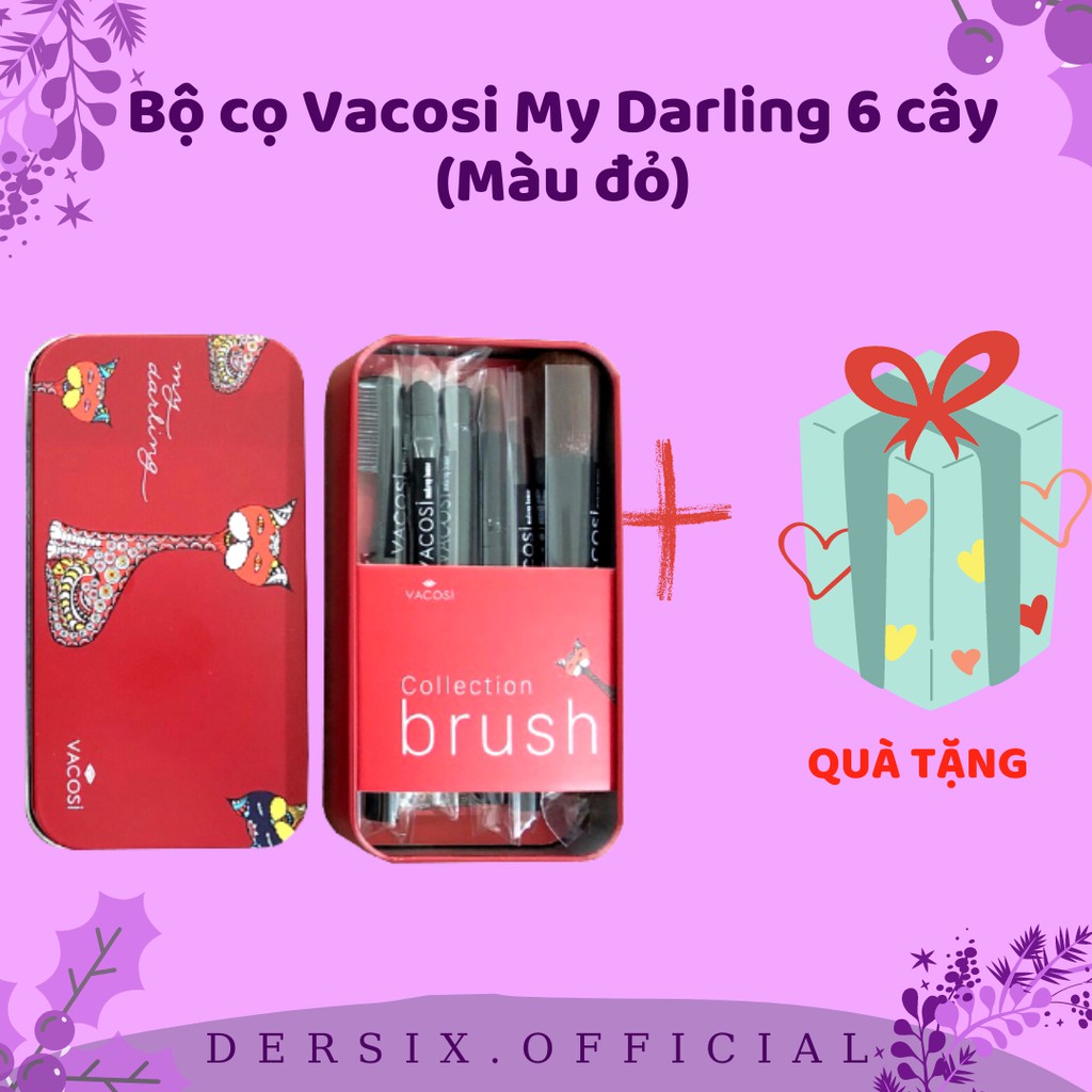 Bộ cọ Vacosi My Darling 6 cây (Màu đỏ)