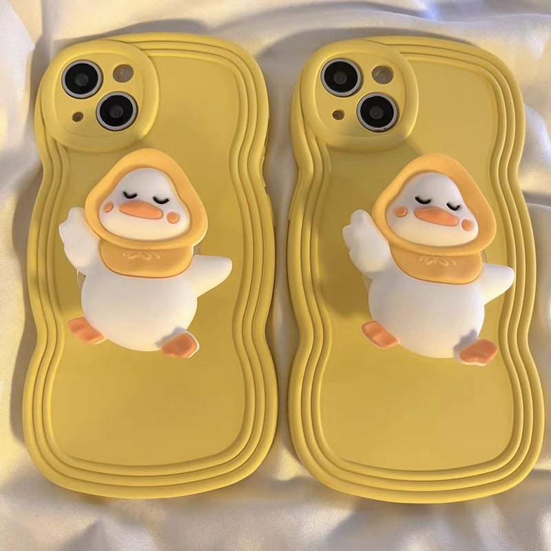 Ốp Điện Thoại IMD In Hình Vịt Hoạt Hình Cho iphone 13 pro max 12 pro max 11 pro max xs max xr x