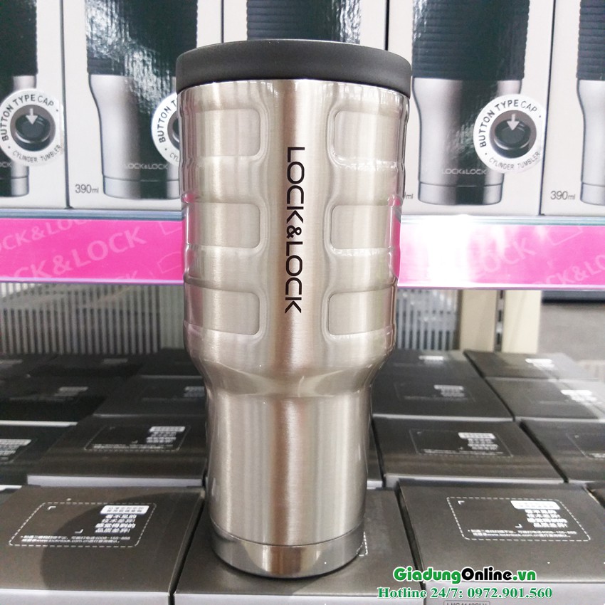 Ly giữ nhiệt bằng thép không gỉ Lock&Lock Bumper Tumbler 580ml LHC4140