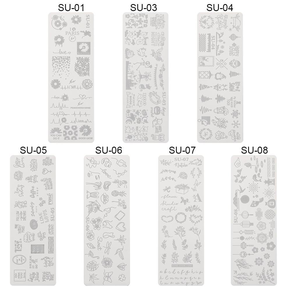 Mẫu Móng Tay In Hình Lá Trừu Tượng Mới