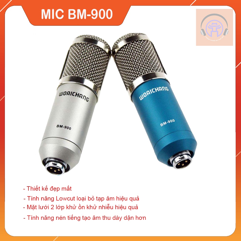 Mic Thu Âm BM900, Kết hợp Soundcard K10 và H9,V8,V10, Livestream, Thu Âm Chuyên Nghiệp, Lọc Âm Hiệu Quả