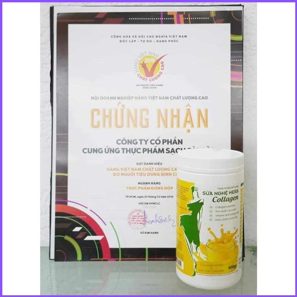 Sữa Nghệ HERA Collagen HC02 Đẹp Dáng -  Đẹp Da - Hỗ Trợ Đau Dạ Dày [CHÍNH HÃNG](02 HỘP 500GRAM) | BigBuy360 - bigbuy360.vn