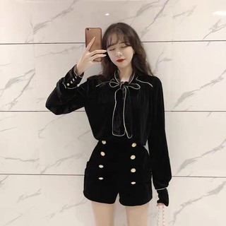 set đồ nữ chất nhung thời trang hàn quốc