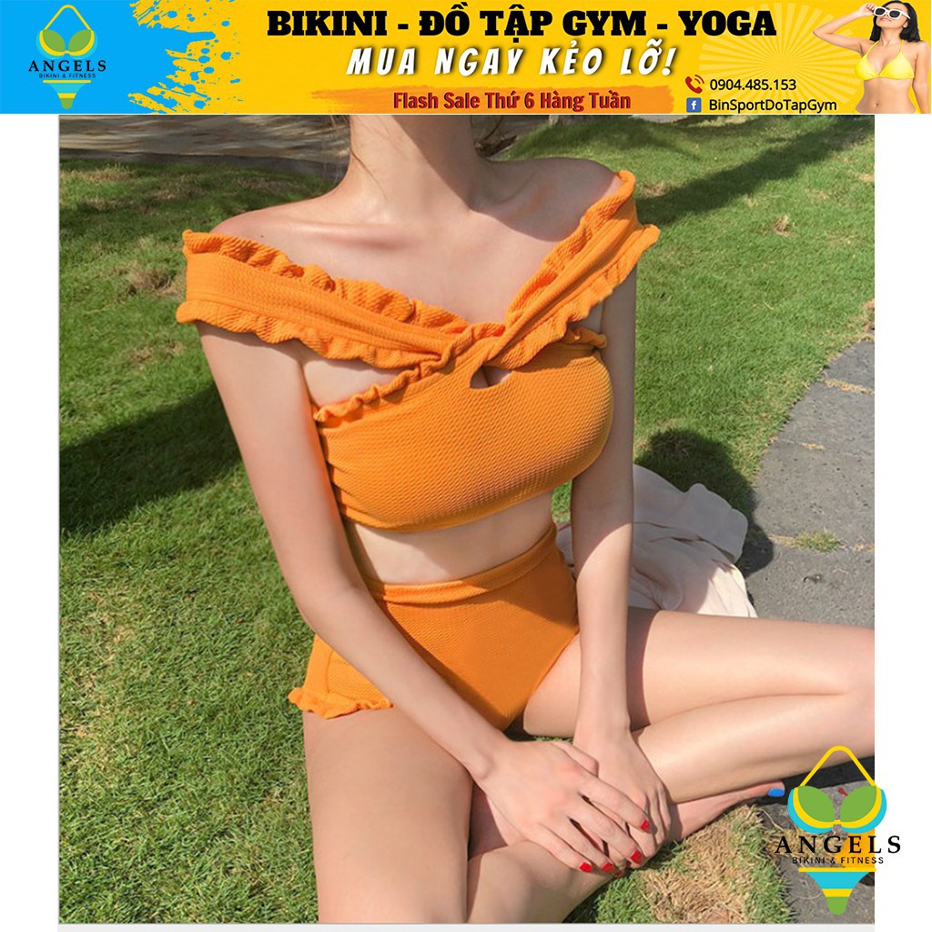Bikini,Bộ Đồ Bơi Cổ Chéo Màu Vàng, Hàng Nhập Đủ Size M L XL,BHN015 [ Giá Sỉ ] | BigBuy360 - bigbuy360.vn