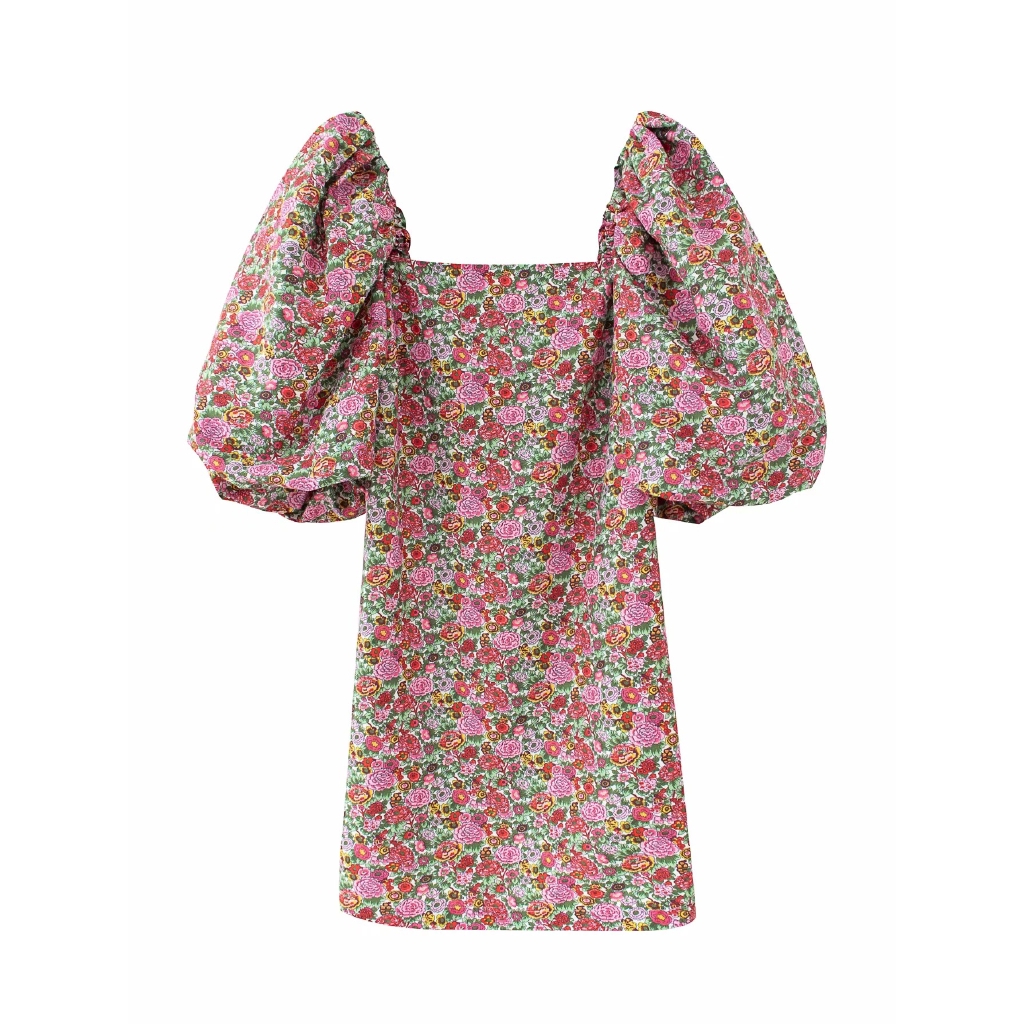 Đầm Nữ Cổ Vuông Tay Phồng In Hoa Thời Trang Mùa Hè 2020 | BigBuy360 - bigbuy360.vn