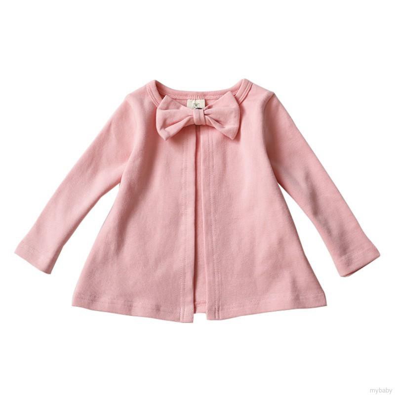 Áo khoác cardigan cổ tròn đáng yêu cho bé gái