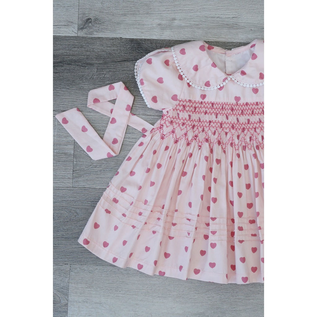 ĐẦM SMOCK TIM HỒNG