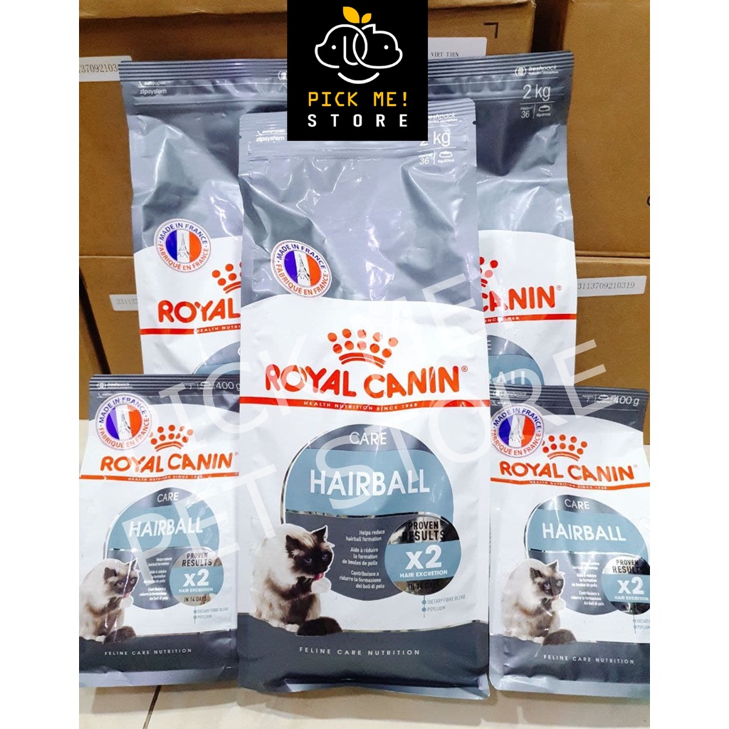 [ CHÍNH HÃNG ] Hạt Royal Canin Hairball Tiêu Búi Lông Cho Mèo 400g 2kg