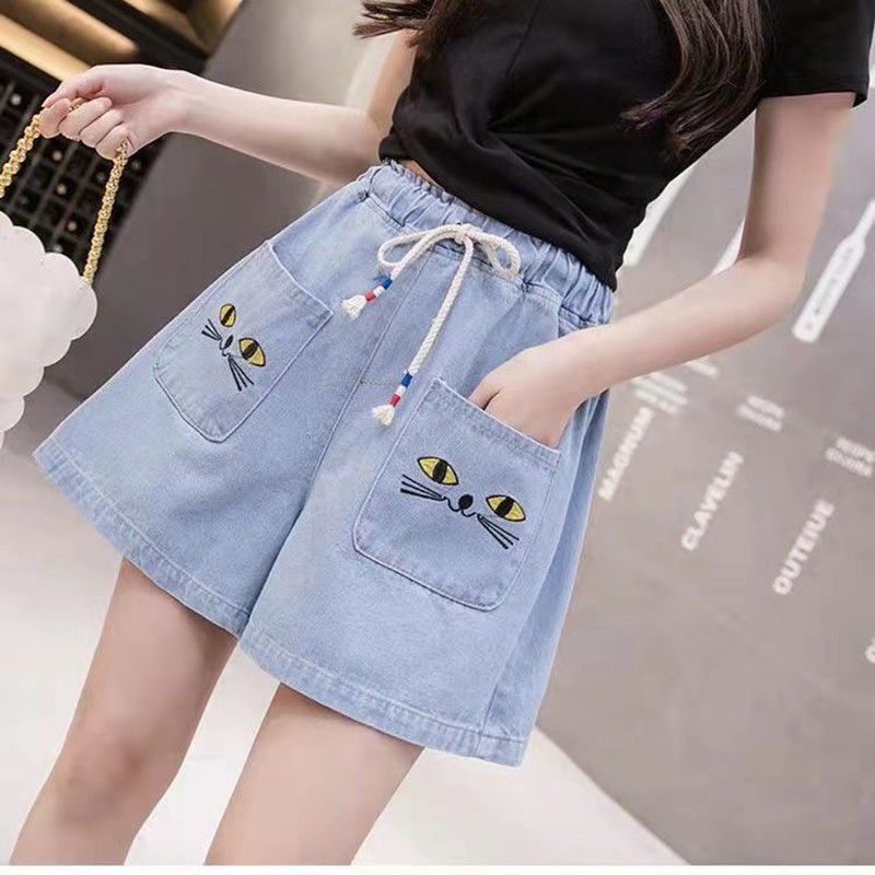 Quần Short Denim Mỏng Phong Cách Mới 2022 Cho Bé Gái Tiểu Học