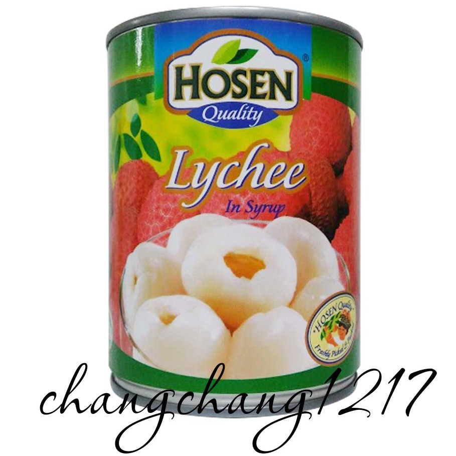 Vải Thiều Ngâm Hosen Vải Đóng Lon 565gr