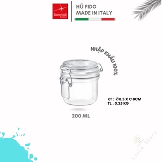 Hũ thủy tinh nắp cài Fido 200ml (Bormioli Rocco) [Nhập khẩu]