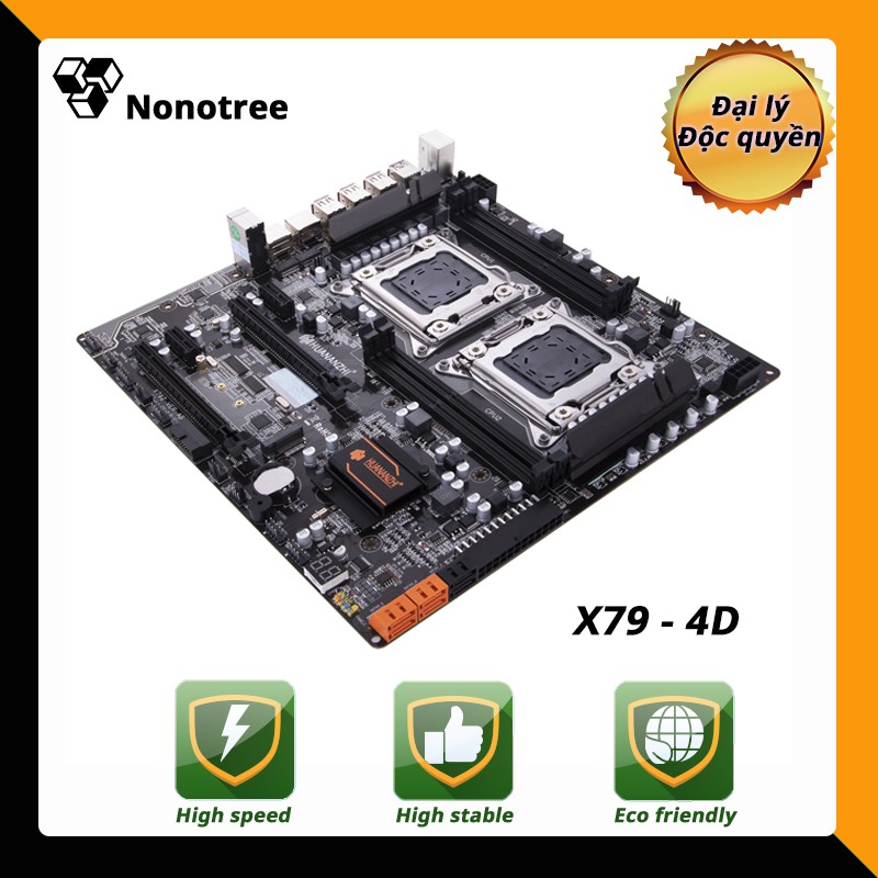 Mainboard HUANANZHI X79 4D, dual LGA2011 CPU, hỗ trợ DDR3 ECC ram, M.2, Nonotree, bảo hành 3 năm, Tốt hơn i7, máy chủ | BigBuy360 - bigbuy360.vn