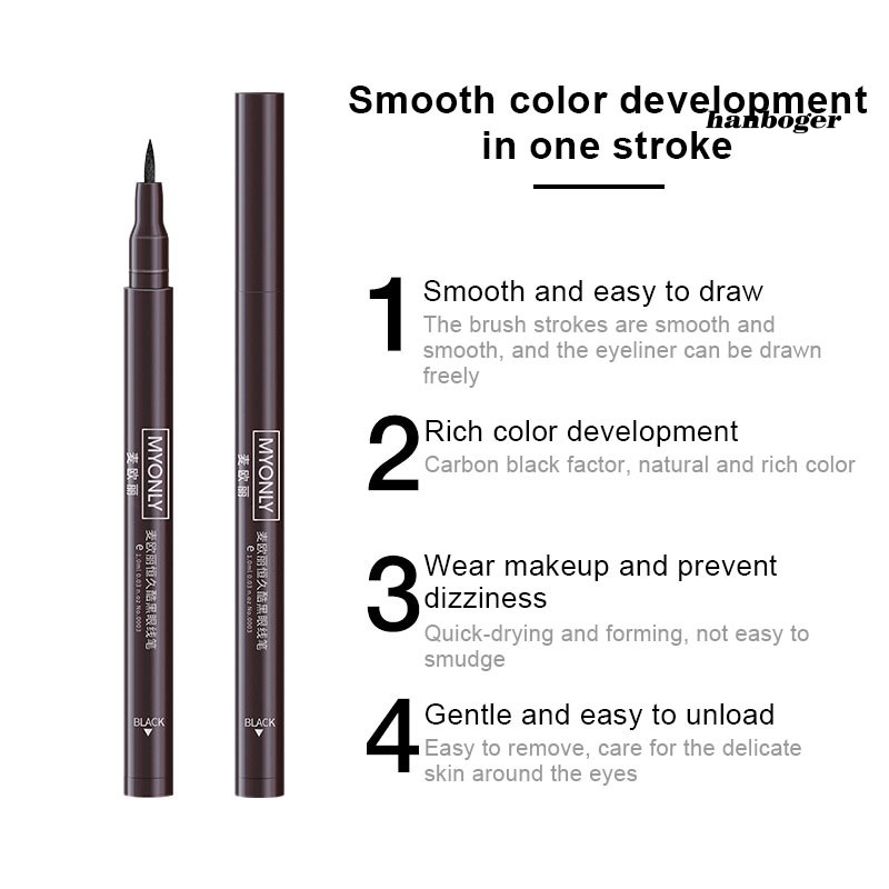 [Hàng mới về] Bút kẻ mắt nước màu đen nhanh khô không thấm nước 1.8ml | BigBuy360 - bigbuy360.vn