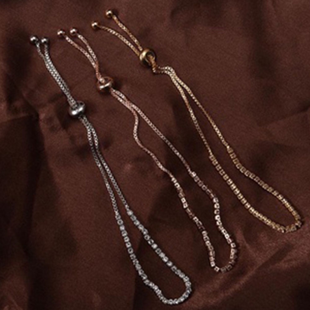 Vòng tay đính đá pha lê có thể điều chỉnh kích cỡ sang trọng