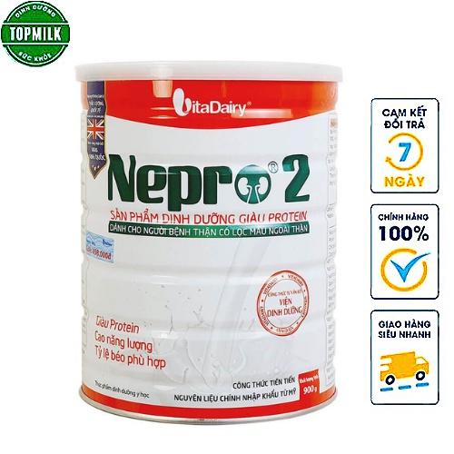 Sữa Nepro 2 dành cho người bệnh thận có lọc máu ngoài thận - Hộp 900g