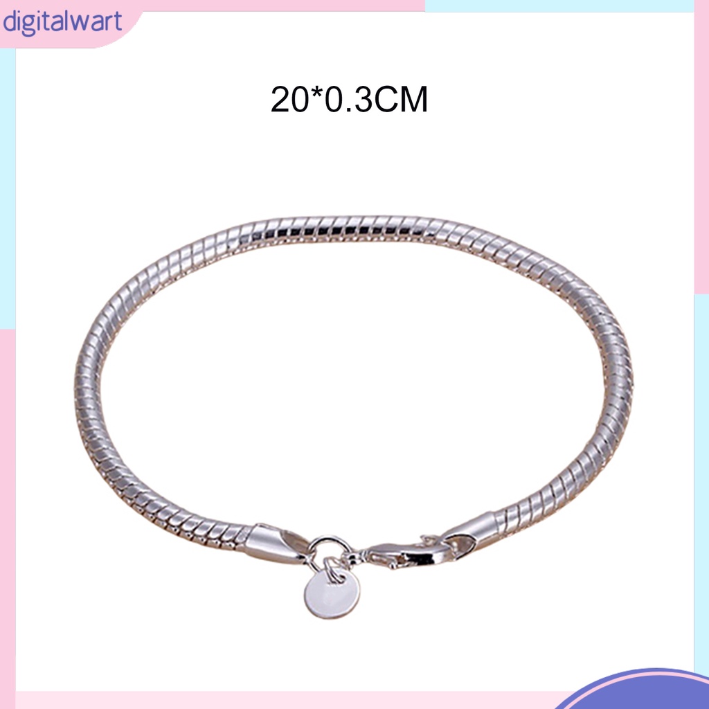 Lắc Tay Mạ Bạc Kiểu Dáng Đơn Giản Thanh Lịch Cho Nữ