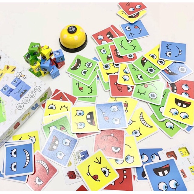Bộ Đồ Chơi Rubik Xếp Hình Thông Minh ToyBox, Rubik Thay Đổi Cảm Xúc, Đồ Chơi Phát Triển Trí Tuệ Cho Bé