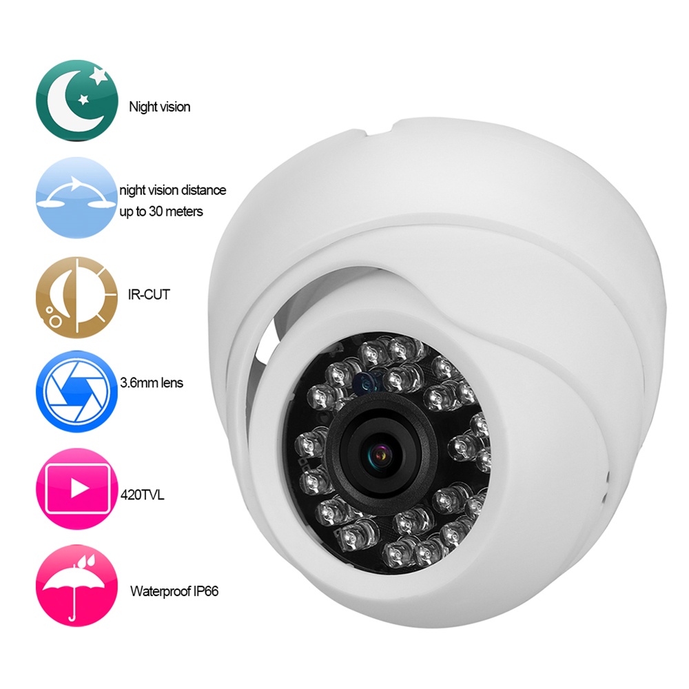 Camera an ninh CCTV 420TVL hồng ngoại chống thấm nước có chế độ quan sát ban đêm chất