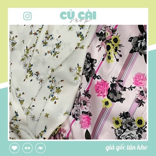 Vải lụa satin bông mềm mịn co giãn , may áo dài , đồ bộ , đầm váy không cần lót khổ 1m5