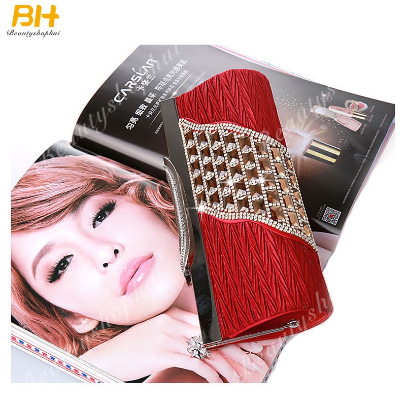 Ví Cầm Tay Dáng Dài Đính Đá Sang Trọng Hợp Thời Trang Cho Bạn Gái