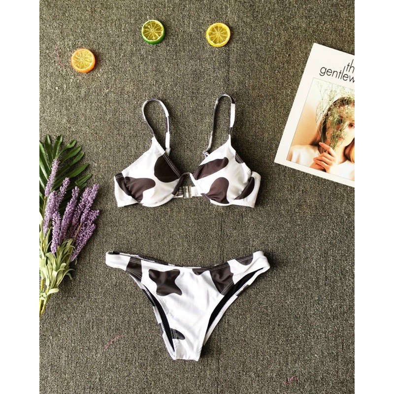 [HÀNG MỚI+ NHIỀU KIỂU] Bikini hoạ tiết bò sữa dễ thương gồm nhiều kiểu
