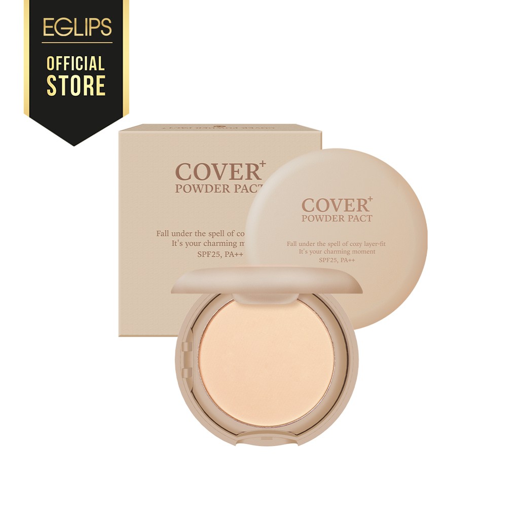 Phấn phủ dạng nén Eglips Cover+ Powder Pact SPF25, PA++ 9g