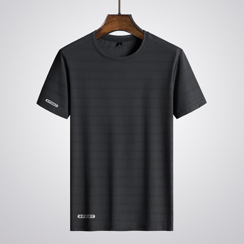 Áo Thun Tay Ngắn Phối Lưới Siêu Mỏng Nhanh Khô Thời Trang Mùa Hè Cho Đàn Ông Trung Niên 2022