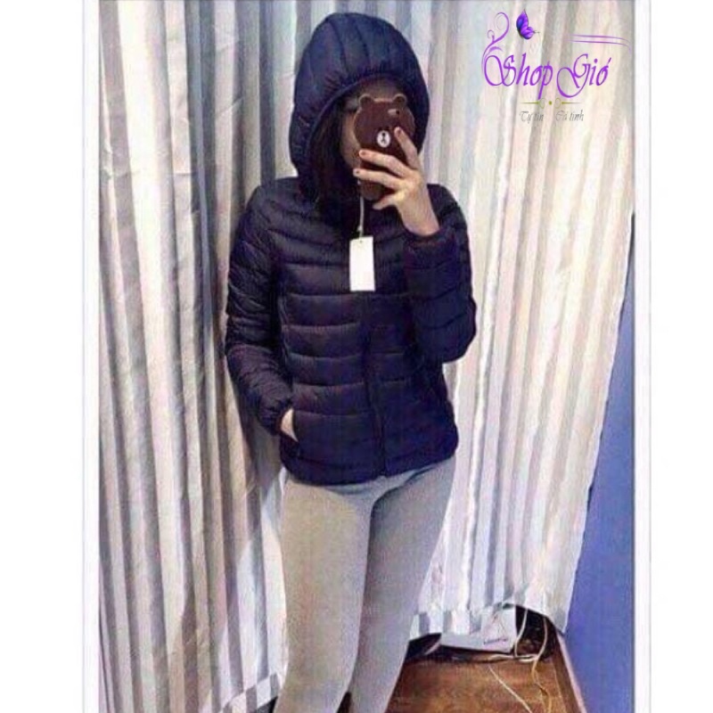 Áo phao nữ dáng ngắn khoác mùa đông có mũ trần bông siêu nhẹ cao cấp chống nước thời trang VNXK - AP001 | BigBuy360 - bigbuy360.vn