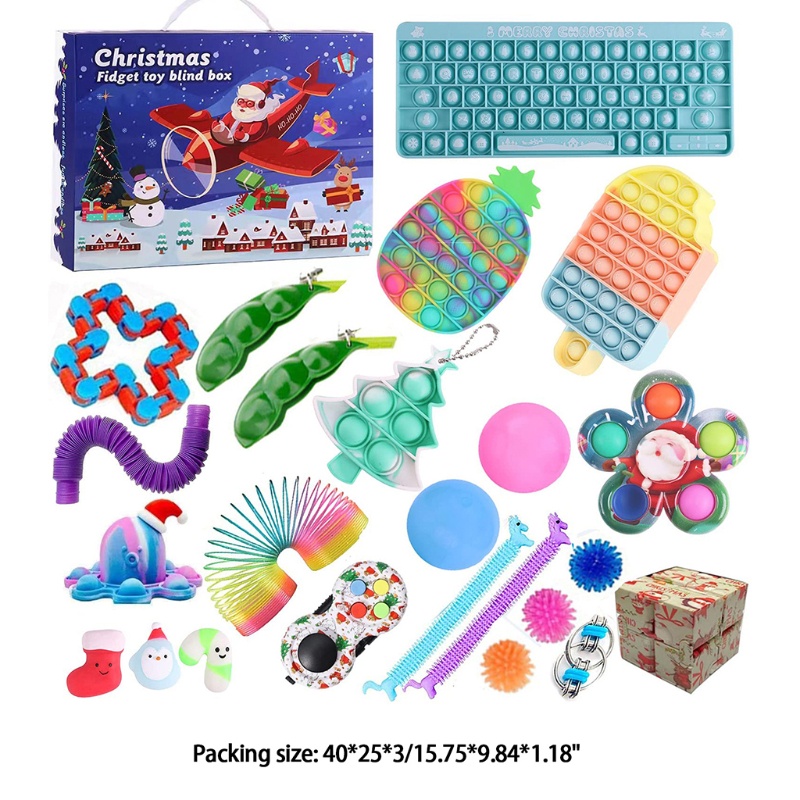 1 Bộ Đồ Chơi Squishy Phong Cách Giáng Sinh Giúp Giảm Căng Thẳng Cho Bé Trai