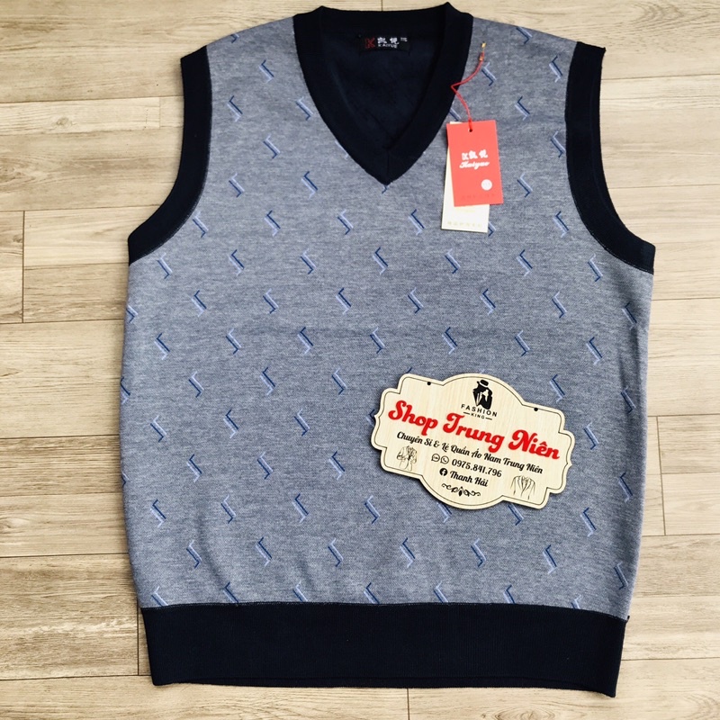 Áo gile len lót lông nam trung niên hàng quảng châu chất đẹp