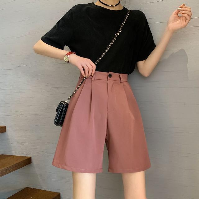 Quần ngắn ống rộng Lưng Cao Thời Trang Dành Cho Nữ