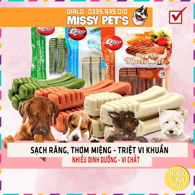 Xương gặm ORGO cho Chó sạch răng thơm miệng-bổ sung canxi-hình xương-bàn chải-đủ các vị-Missy-pet