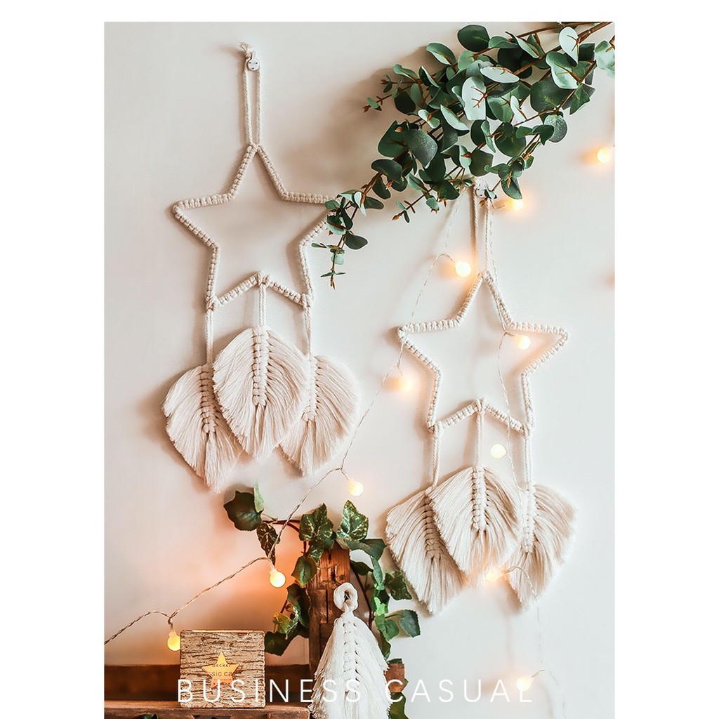 (Mấu 15) Macrame Dreamcatcher Trang Trí Phòng Ngủ, Cửa Hàng, Homestay Sang Chảnh