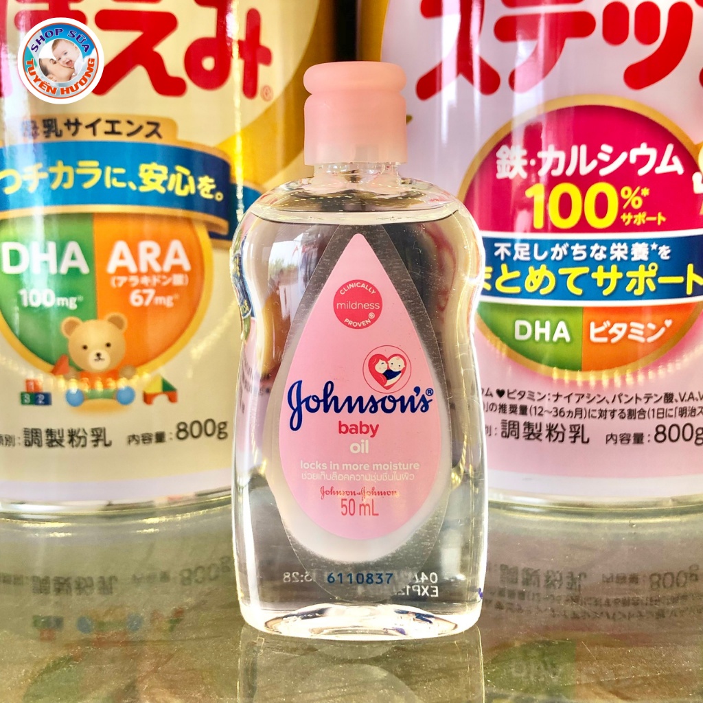 Dầu Massage & Dưỡng ẩm cho bé Johnson's baby oil 50ml