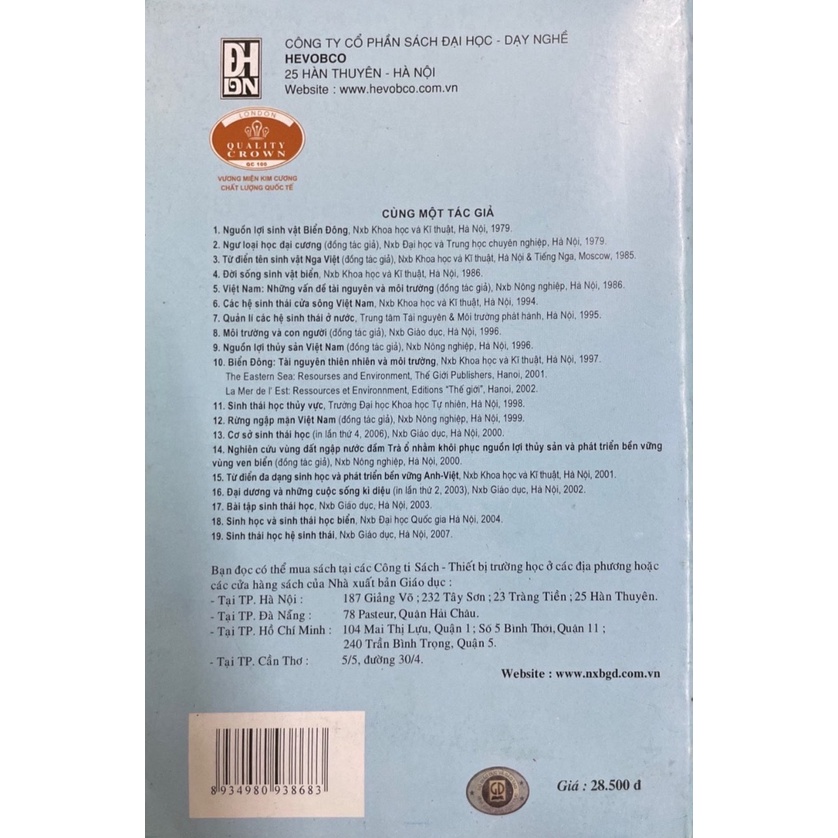 Sách - Sinh Thái Học Các Hệ Sinh Thái Nước