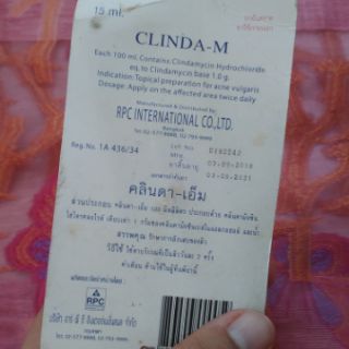 CHẤM MỤN CLINDA-M Thái Lan TUÝP 15ml