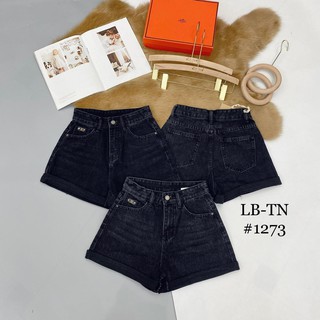 Quần short jean cạp cao tag túi