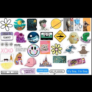 Sticker aesthetic chống thấm nước dán ngoài trời.