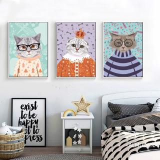 Tranh Canvas Hình Mèo Dễ Thương Trang Trí Nội Thất