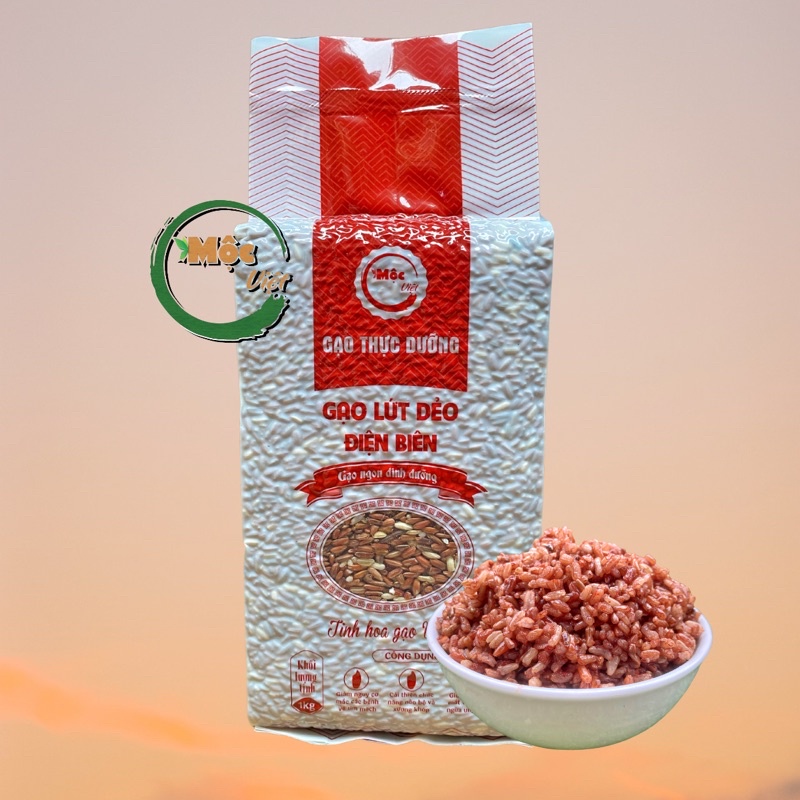 Gạo Lứt dẻo Điện Biên đóng hút chân không 1kg/1 túi