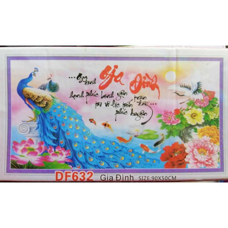 Tranh đính đá Giá Đình Df632 (90x50) chưa đính