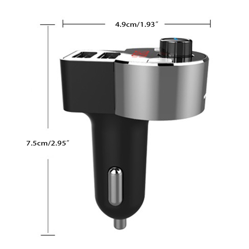 Tẩu Sạc Xe Hơi Tích Hợp Máy Nghe Nhạc MP3 Bluetooth Cổng USB