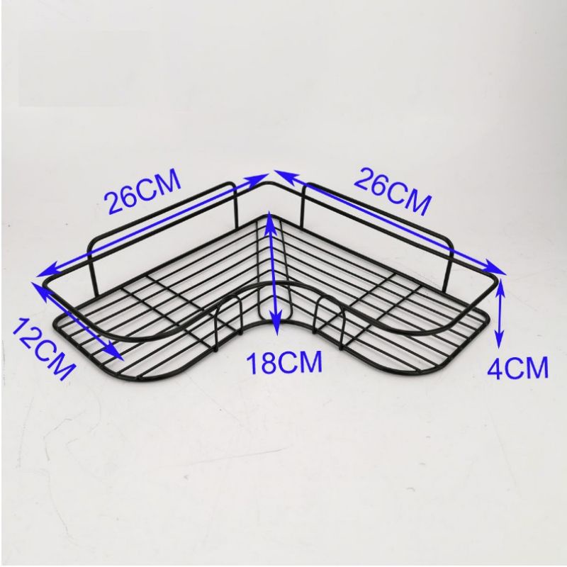 Kệ nhà tắm hình cn, kệ góc sơn tĩnh điện dán cường lực siêu chắc