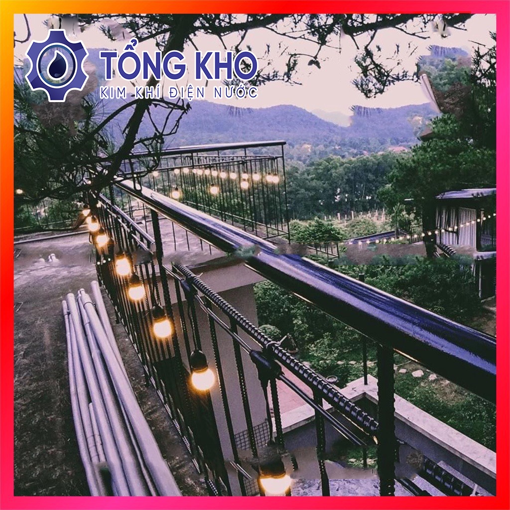 Dây đèn trang trí ngoài trời dùng cho quán cà phê, trà chanh, trà sữa... 10m 20 bóng, 5m 10 bóng loại 1 - Meta shop