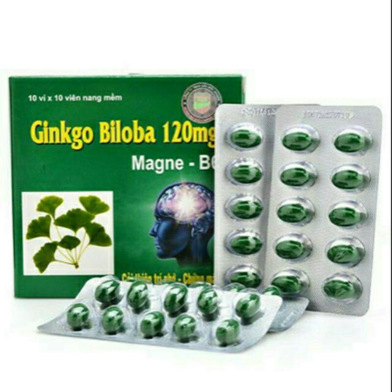 ✅ Ginkgo Biloba 120mg Bổ Sung Dưỡng Chất Cho Não Q10 100 viên