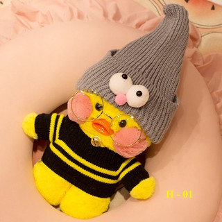 Vịt Nhồi Bông Má Hồng Môi Trề Size 30cm Siêu Cute Kèm Phụ Kiện